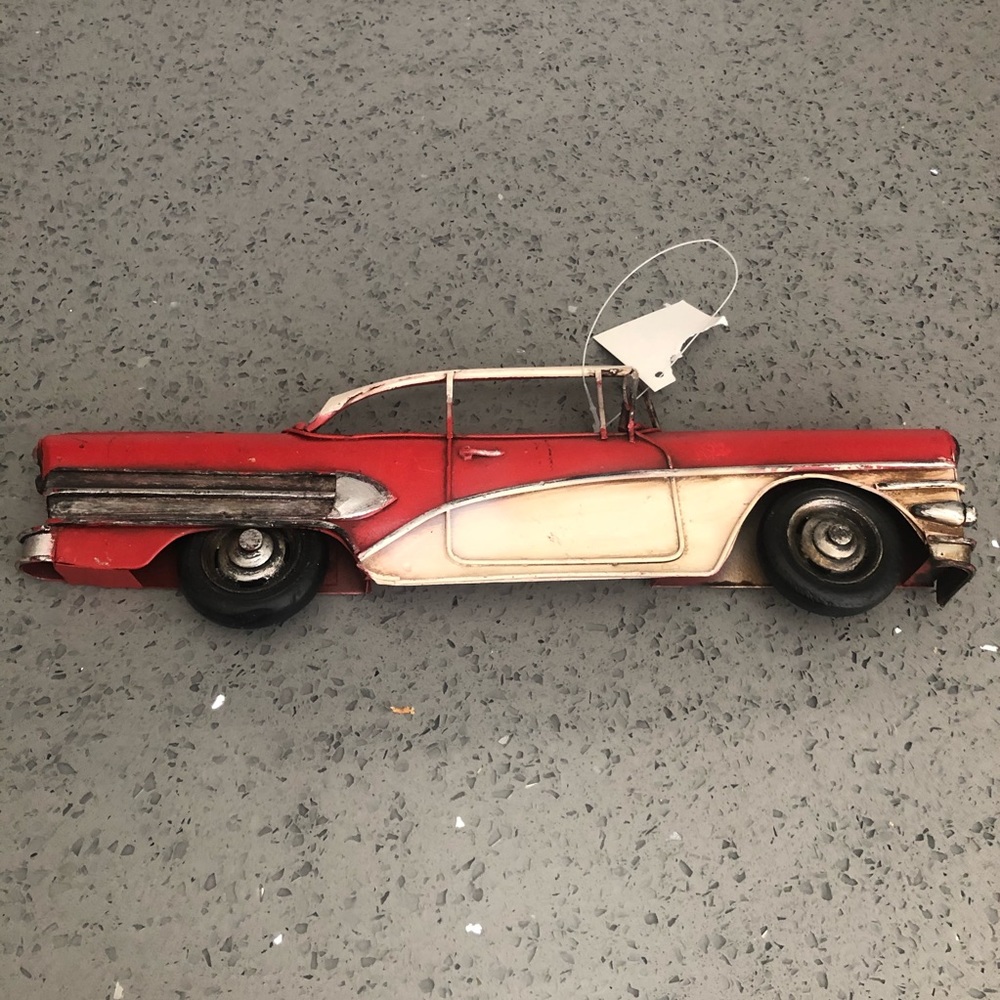 Red Car Metal Wall Decor